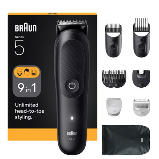 Image of Braun AIO5540 tagliacapelli Nero 14 Ioni di Litio
