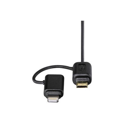 Image of Hama 00054565 cavo USB 1,20 m USB A Micro-USB B/Lightning Nero