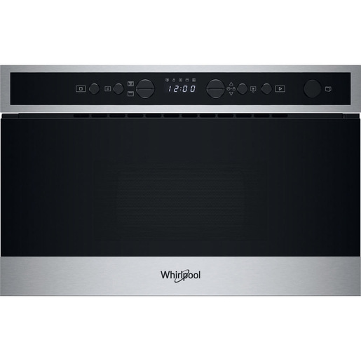 Image of Whirlpool WMN4I4BX Microonde con grill, inox, Display digitale, Crisp, Jet defrost 22 Lt