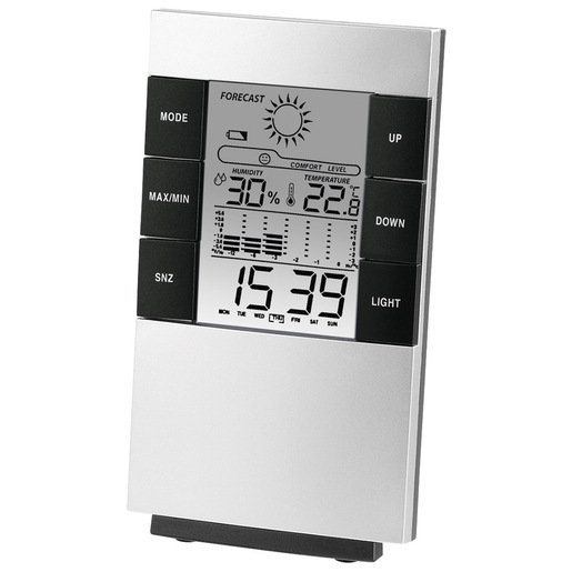 Image of Hama Termometro/igrometro LCD ''TH-200'', Iindicatore Temperatura, Umidità, Orologio, Calendario, Previsioni meteo