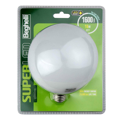Image of Beghelli Super LED Lampadina a risparmio energetico Luce diurna 6500 K 16 W E27 F
