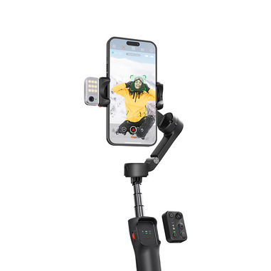 Hohem ISteady V3 Stabilizzatore Smartphone 3 Assi: Tracker AI Magnetico, Telecomando Staccabile, Asta E Treppiede Integrati, Pieghevole Per Live E Vlog - 6