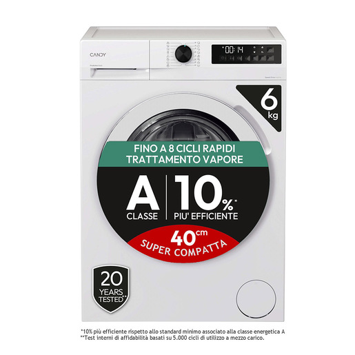Image of Candy GD 26SS6-S lavatrice Caricamento frontale 6 kg 1200 Giri/min Bianco