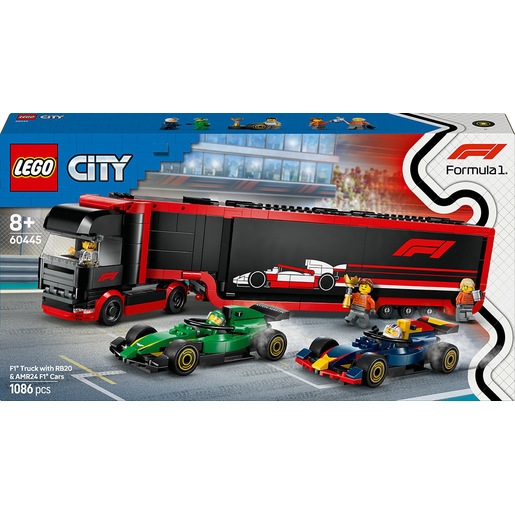 Image of LEGO City Autotrasportatore F1® con monoposto RB20 e AMR24 F1®