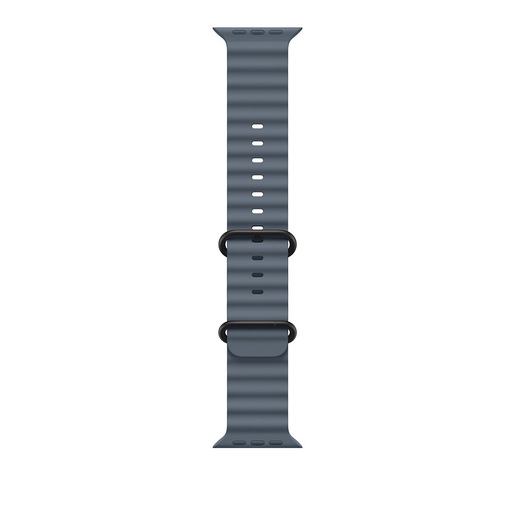 Image of Apple Titanium Finish Band Blu Fluoroelastomero, Titanio