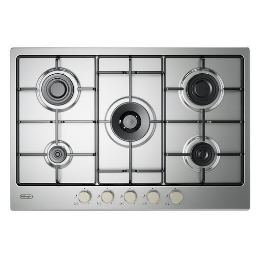 Image of De’Longhi YLG 75 F piano cottura Acciaio inox Da incasso 75 cm Gas 5 Fornello(i)