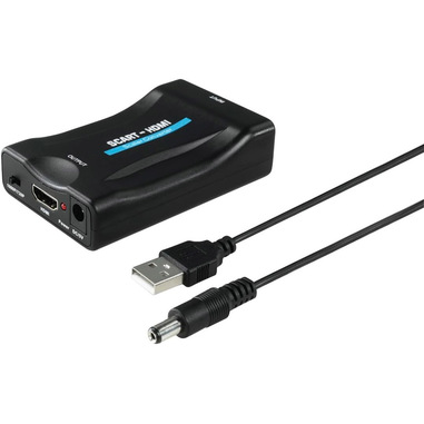 Adattatore Convertitore Video Da HDMI A SCART 1080P, LinQ - Nero