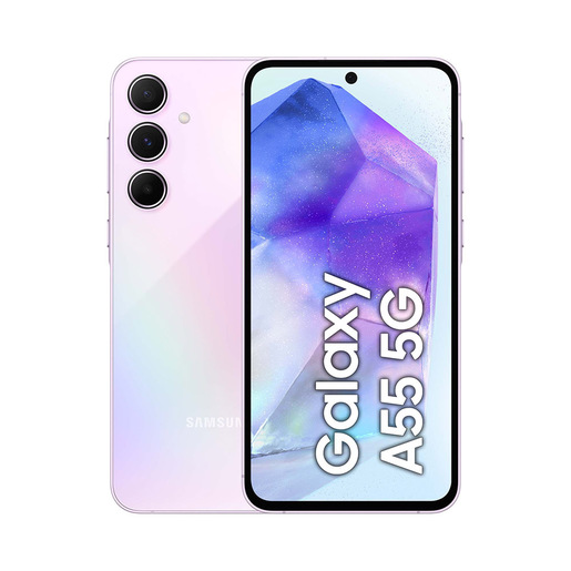 Samsung Galaxy A55 5G Display FHD+ Super AMOLED 6.6'', Android 14, 8GB RAM, 128GB, Dual SIM, Batteria 5.000 mAh, Awesome Lilac