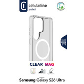 Cellularline Clear Mag - Galaxy S26 Ultra Custodia Trasparente Ultra Resistente Con Bordo In Gomma, Compatibile Con Ecosistema Qi2 E Accessori Magnetici,