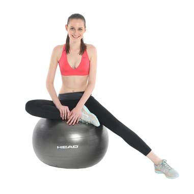 Palla Ginnastica Extra Spessa L (58-65 Cm) Nera, Con Pompa, Capacità 300 Lb, Per Yoga E Palestra - Foto 3