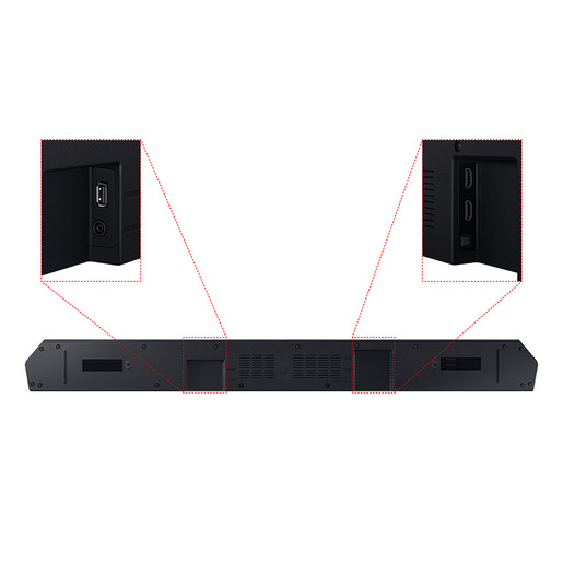 Image of Samsung Soundbar HW-Q600C/ZF Serie Q, 9 speaker, Wireless Dolby Atmos, Audio a 3.1.2 canali, Q-Simphony, Compatibile con Alexa e Google Assistant, Bla