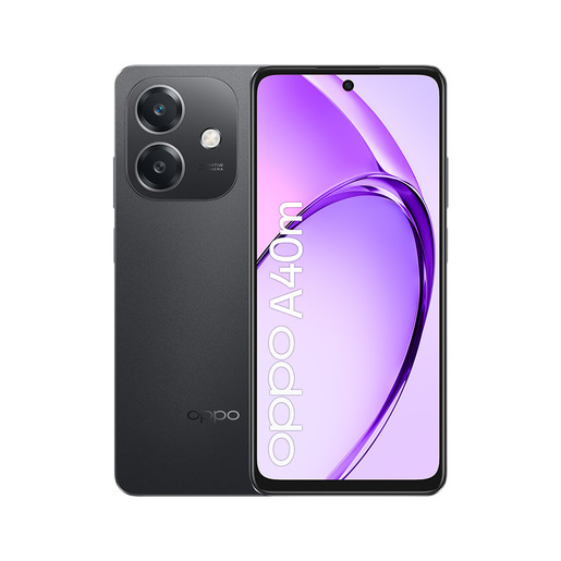 Image of OPPO A40M Smartphone, Fotocamera AI 50MP, Selfie 5MP, Display 6.67'' 90HZ LCD HD+, 5100mAh, RAM 16 GB (8+8) + ROM 256GB, IP54, [Versione Italia], Spark