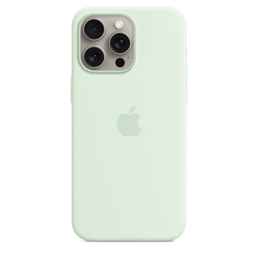 Image of Apple Custodia MagSafe in silicone per iPhone 15 Pro Max - Menta fredd