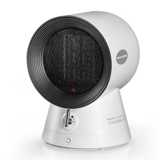 Image of Macom Caldoblò Interno Nero, Bianco 1500 W Riscaldatore ambiente elettrico con ventilatore