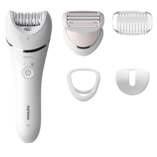 Image of Philips Serie 8000 Epilatore Wet & Dry con 5 accessori bianco BRE710/00