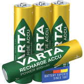 Varta Recharge Accu Power Aaa 800 Mah Blister Da 4 (Batteria Nimh Accu Precaricata, Micro, Ricaricabile, Pronta All'uso)-image