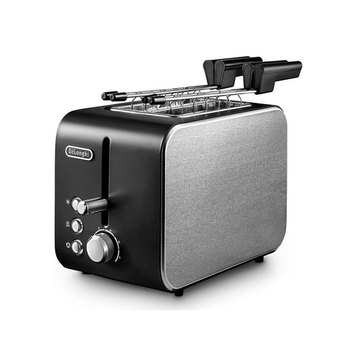 Image of De’Longhi CTX 2203.BK tostapane 2 fetta/e 550 W Nero, Argento