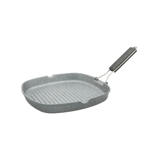 Image of Tognana Porcellane GRILL QUADRA IN FUSIONE CON MANICO PIEGHEVOLE 24×24 cm