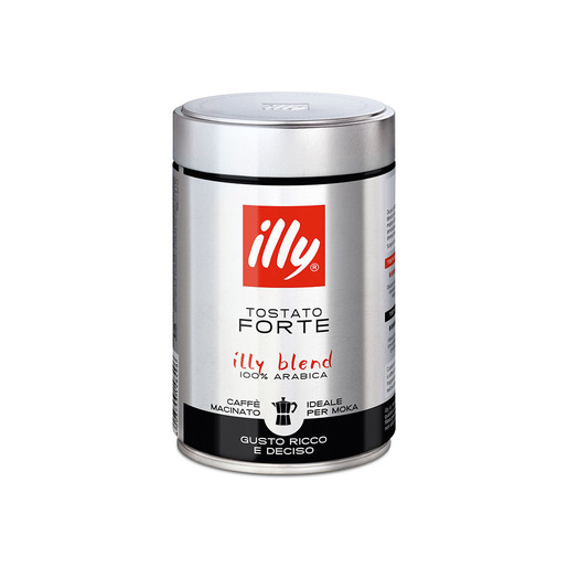 Image of Illy Barattolo da 250g di caffè macinato per Moka Tostato FORTE