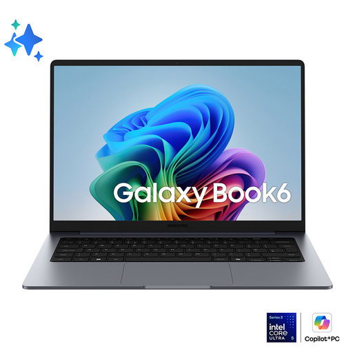 Image of Samsung Galaxy Book6 (14'', Ultra 5 325, 16GB), Copilot+PC, Processore lntel® Core™ Ultra 5 325, 512GB, Batteria a lunga durata, portatile, design sottil
