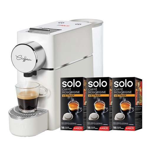 Image of Polti Coffea S18W Macchina da caffè a cialde E.S.E. con 54 cialde SOLO incluse