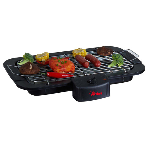 Image of Ardes AR1B01 barbecue per l'aperto e bistecchiera Da tavolo Elettrico Nero, Cromo 2200 W