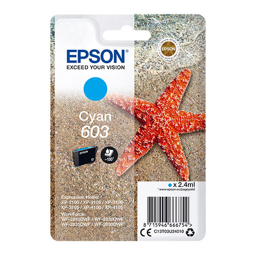 Image of Epson Singlepack Cyan 603 Ink