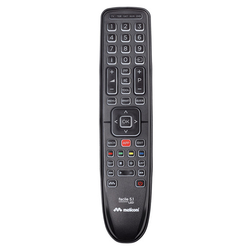 Image of Meliconi Facile 5.1 LED telecomando IR Wireless DTT, DVD/Blu-ray, SAT, TV Pulsanti