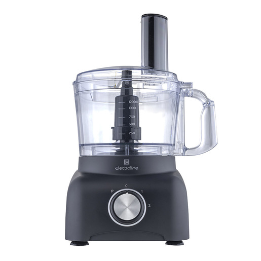 Electroline ELNFDAFP600 robot da cucina 600 W 1,2 L Nero, Trasparente