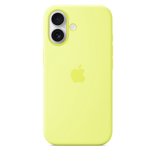 Image of Apple Custodia MagSafe in silicone per iPhone 17 - Giallo neon