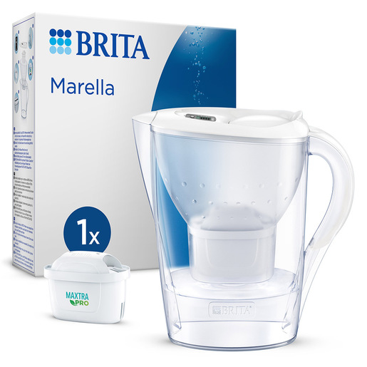 Image of Brita Caraffa filtrante acqua Marella (2.4L) incl. 1 x filtro MAXTRA PRO All-in-1 che riduce cloro, calcare, PFAS e metalli - Eleganza e funzionalità