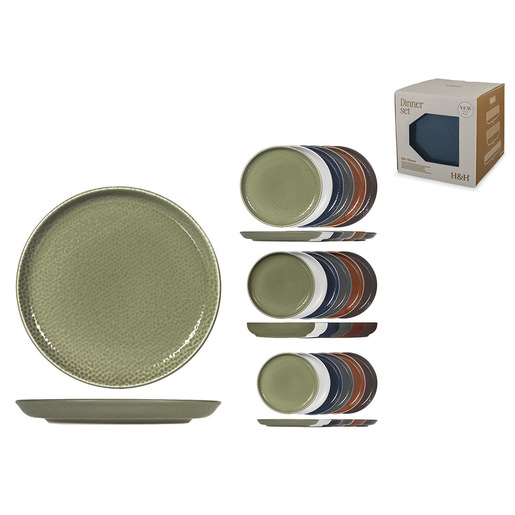 Image of H&H 1544500 servizio da tavola 18 pz Porcellane dure Colori assortiti