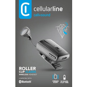 cellularline - BTCLIPARDP - Auricolare Bluetooth Riavvolgibile con Clip - Durata Batteria 7h - Ricarica 1,5h - Connessione a 2 Cellulari-image