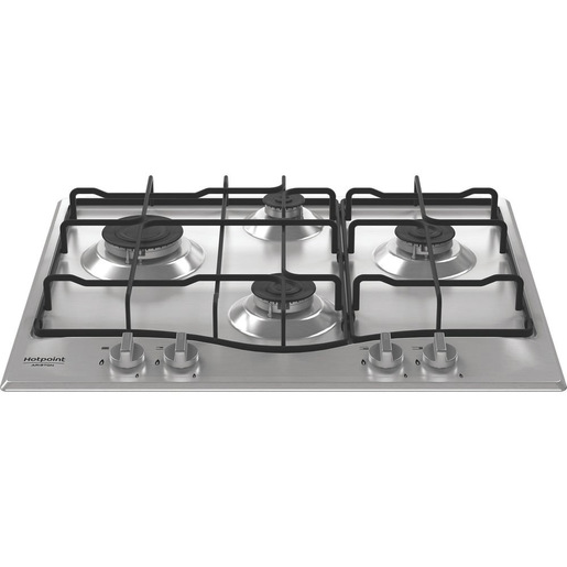 Hotpoint Ariston PCN R643N IX/HA Piano cottura 60 cm, griglie smaltate effetto ghisa, 4 fuochi