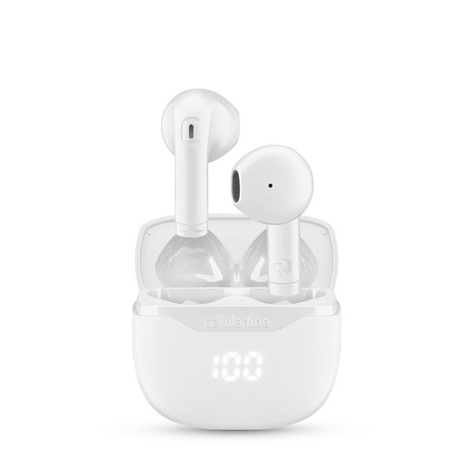Cellularline Core Auricolare Bluetooth TWS con custodia di ricarica e display led