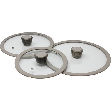Coperchio Universale In Vetro Temperato Per Pentole Da 22,9 Cm - Con Foro Sfiato Vapore E Manico In Acciaio Inox, Adatto A Lavastoviglie
