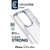 Cellularline Clear Strong - Iphone 14 Pro Max Custodia Rigida Con Bordi In Gomma - Con Tecnologia Antibatterica Integrata-image