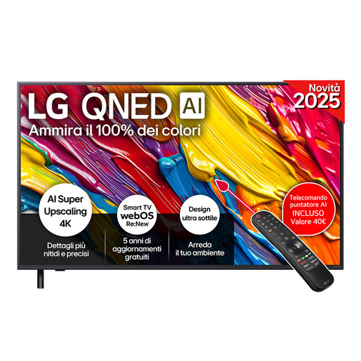 Image of LG QNED AI 55QNED82A6B TV Serie QNED82 55'' 4K, ?7 Gen8, HDR10, 20W, 3 HDMI con Game Optimizer, Smart TV WebOS 25