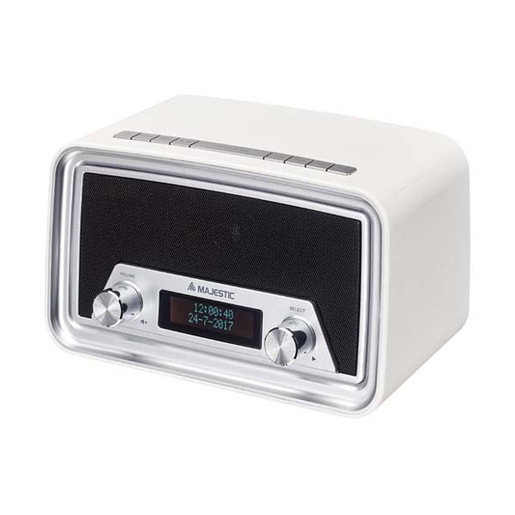 New Majestic DAB-842N Orologio Digitale Nero, Bianco