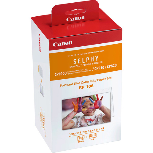 Image of Canon Set inchiostro a colori RP-108 e carta 100 x 148 mm, 108 fogli