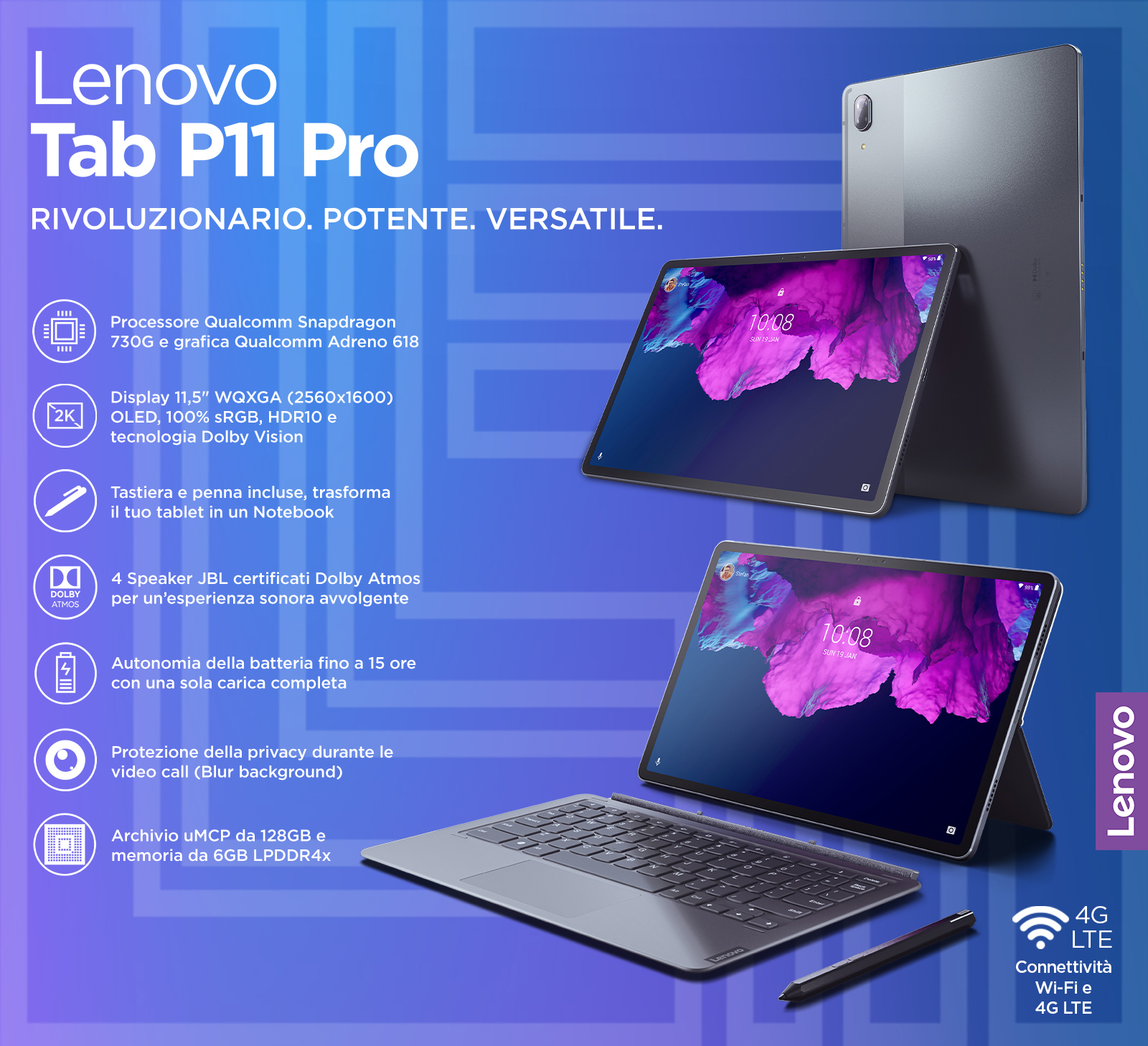 TABLET LENOVO P11 su LaPulce.it informatica computer e videogames,