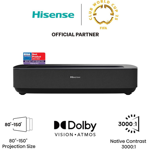 Image of Hisense Laser TV PL2 Proiettore a raggio ultra corto 2700 ANSI lumen DLP UHD 4K (3840x2160) Compatibilità 3D Nero
