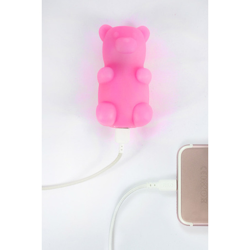 Image of MojiPower Gummy Bear batteria portatile 2600 mAh Rosa