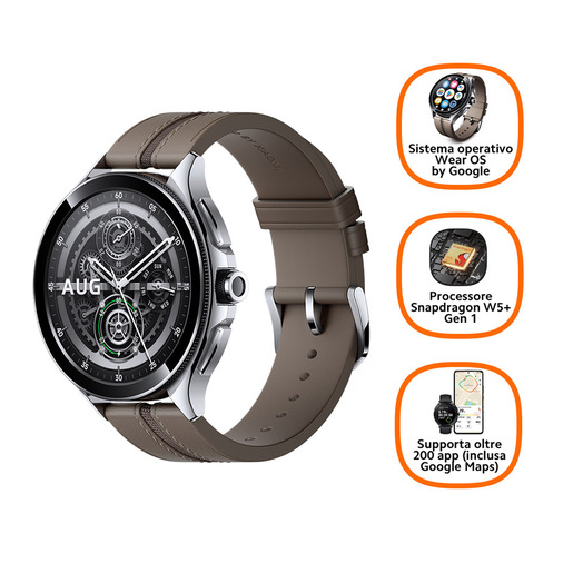 Image of Xiaomi Watch 2 Pro 3,63 cm (1.43'') AMOLED 46 mm Digitale 466 x 466 Pixel Touch screen Argento Wi-Fi GPS (satellitare)