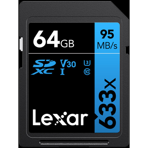 Image of Lexar Professional 633x SDXC UHS-I Cards 64 GB Classe 10