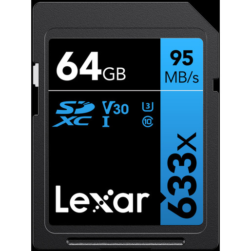 Image of        Lexar Professional 633x SDXC UHS-I Cards 64 GB Classe 10