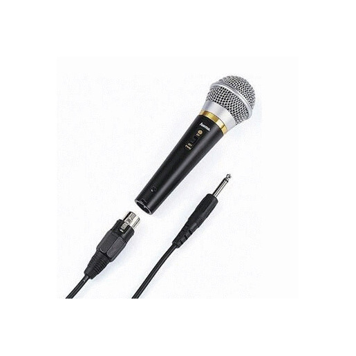 Image of Hama Microfono Dynamic ''DM-60'', cardioide, mono, connettore Jack 6,35 mm e presa su microfono XLR, cavo da 3 mt