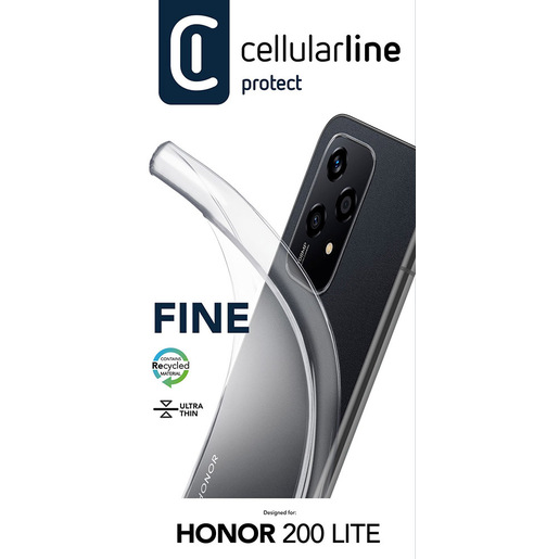 Image of Cellularline Fine - Honor 200 Lite Cover in gomma morbida ultra sottile e trasparente cod015