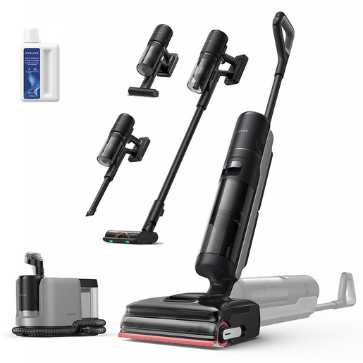 Image of Dreame H15VIU Mix Versione Italiana – Aspirapolvere lavapavimenti 7-in-1 con potenza 23.000 Pa, braccio IA DescendReach™, dosaggio intelligente del de