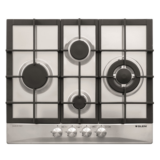 Image of Glem Gas GT645HIX piano cottura Acciaio inossidabile Da incasso 60 cm 4 Fornello(i)
